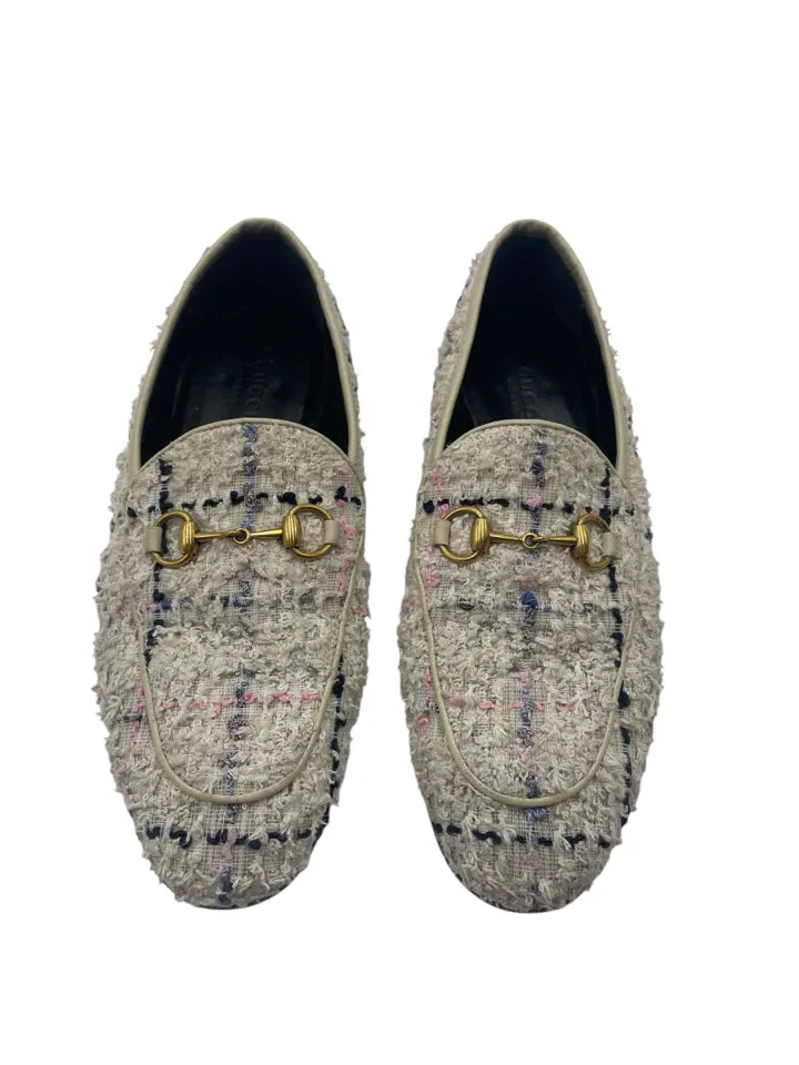 Gucci Jordan Tweed Horsebit Loafer Women's 37 = Us size 7