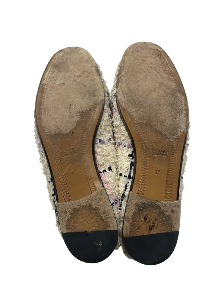Gucci Jordan Tweed Horsebit Loafer Women's 37 = Us size 7