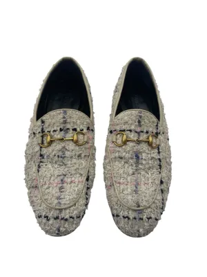 Gucci Jordan Tweed Horsebit Loafer Women's 37 = Us size 7