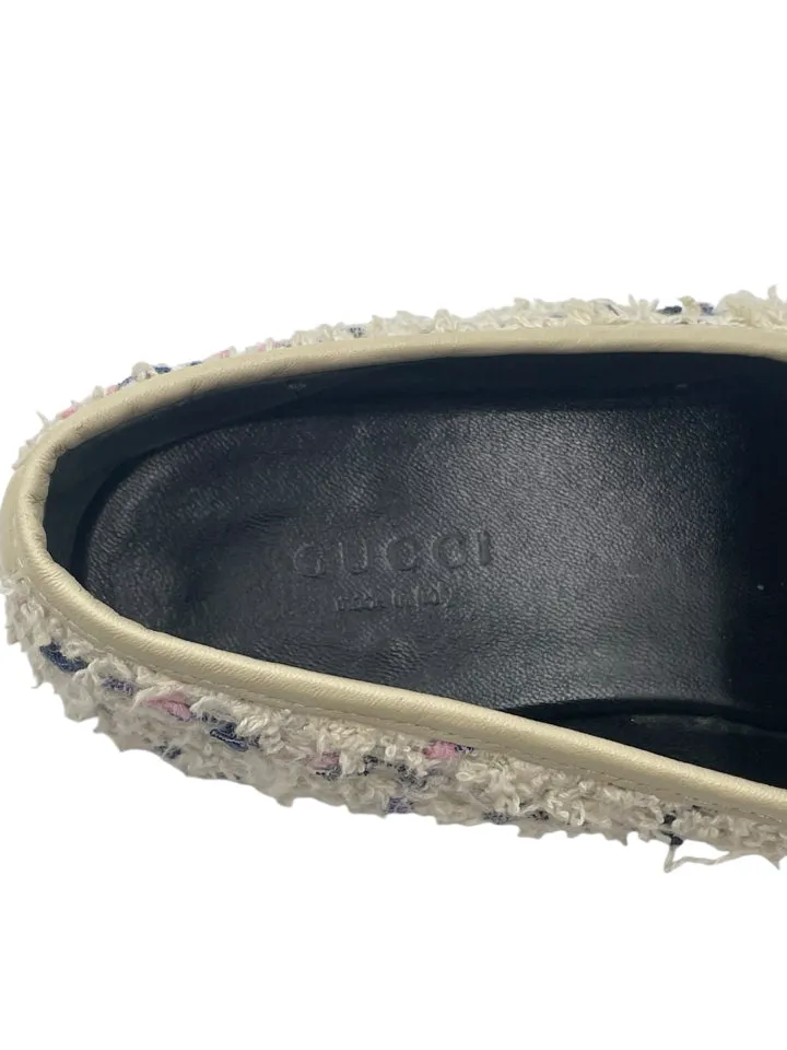 Gucci Jordan Tweed Horsebit Loafer Women's 37 = Us size 7