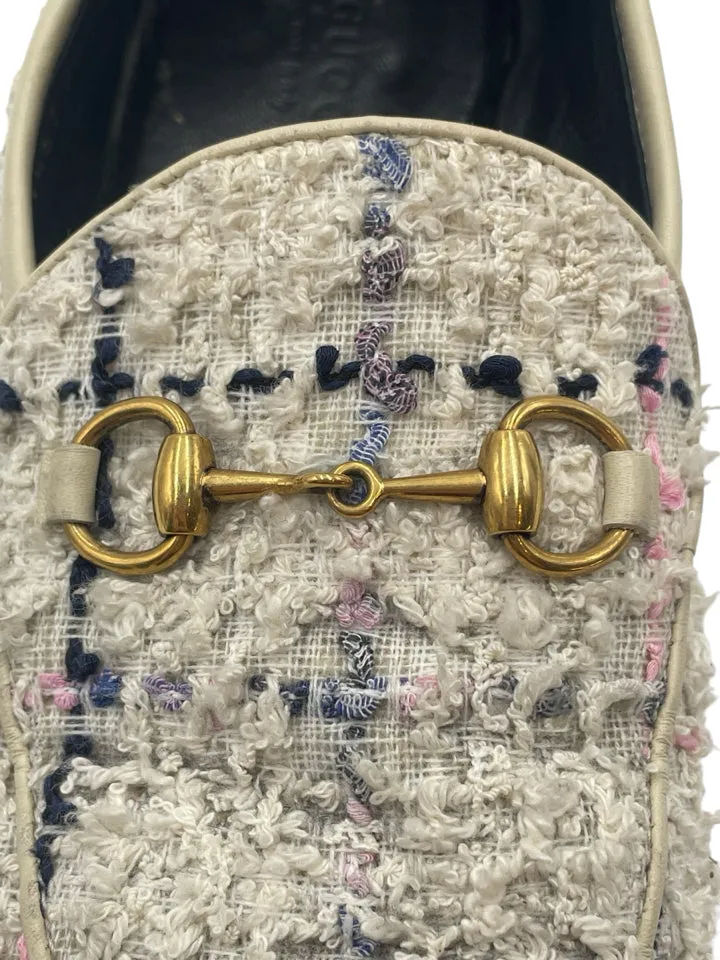 Gucci Jordan Tweed Horsebit Loafer Women's 37 = Us size 7