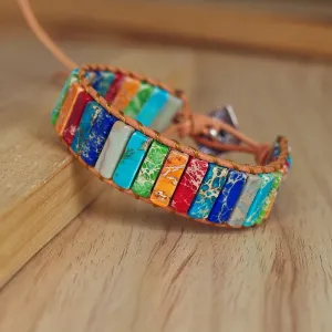 Handmade Multi Color Natural Stone Chakra Bracelet