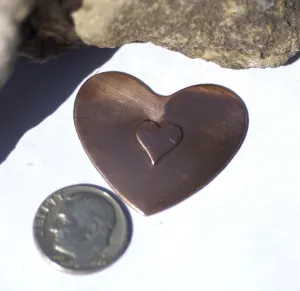Heart 8.5mm Embossed on Heart Blank Cutout for Enameling Stamping Texturing Metalworking Jewelry Making Blanks