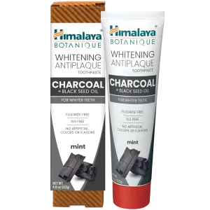 Himalaya Botanique Whitening Antiplaque Toothpaste Charcoal   Black Seed Oil 113G