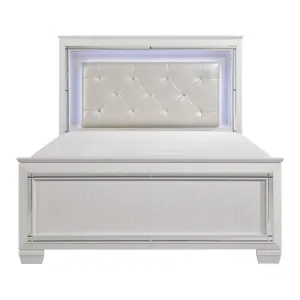 Homelegance Allura Full Panel Bed in White 1916FW-1*