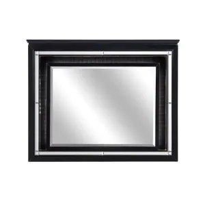 Homelegance Allura Mirror in Black 1916BK-6