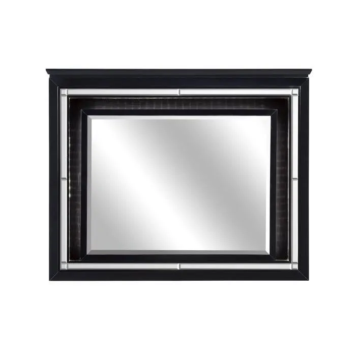 Homelegance Allura Mirror in Black 1916BK-6