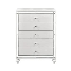 Homelegance Alonza 5 Drawer Chest in White 1845-9