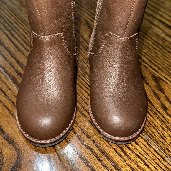 Janie &amp; Jack Brown Leather and Suede Riding Boots 7C