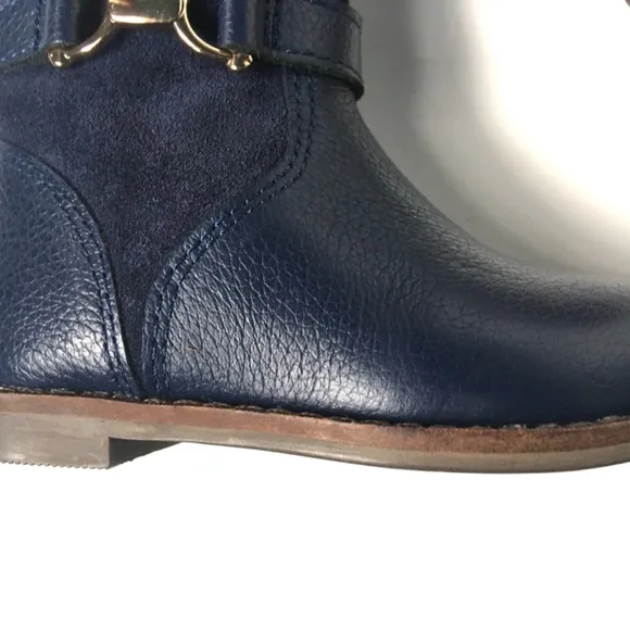 JANIE AND JACK NAVY BLUE THE LEATHER RIDING BOOT BABY GIRLS SIZE 4
