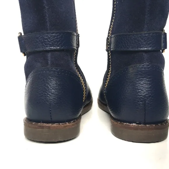 JANIE AND JACK NAVY BLUE THE LEATHER RIDING BOOT BABY GIRLS SIZE 4