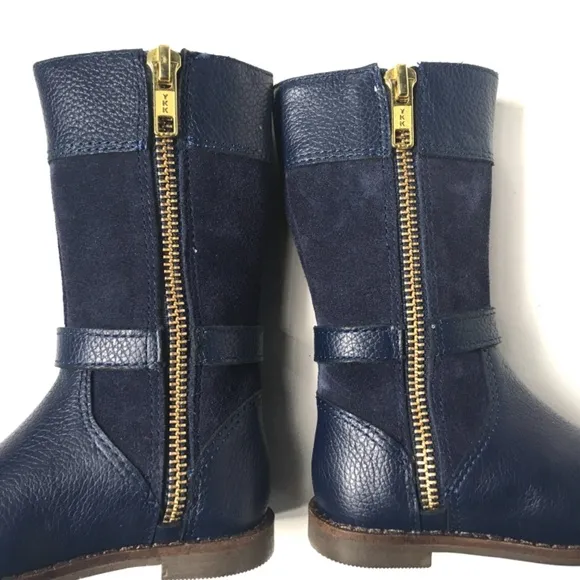 JANIE AND JACK NAVY BLUE THE LEATHER RIDING BOOT BABY GIRLS SIZE 4