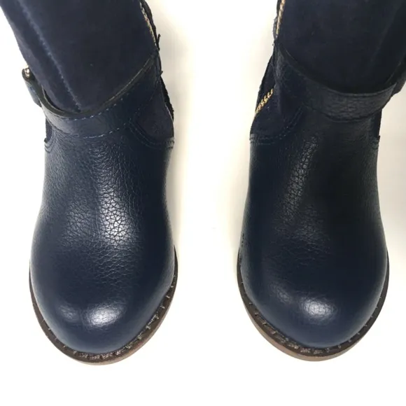 JANIE AND JACK NAVY BLUE THE LEATHER RIDING BOOT BABY GIRLS SIZE 4