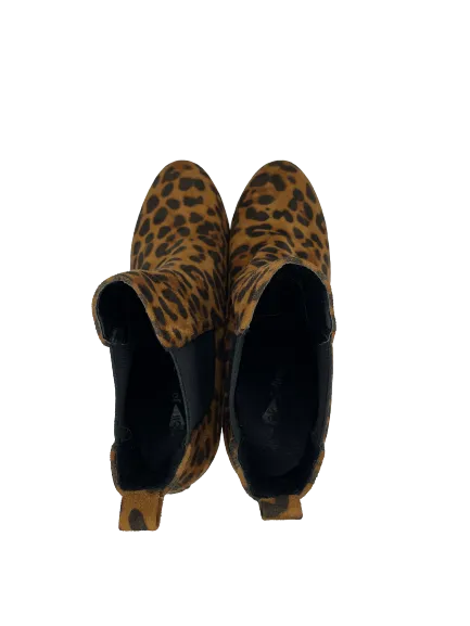 Jolimall Faux Leopard Print Ankle Boots