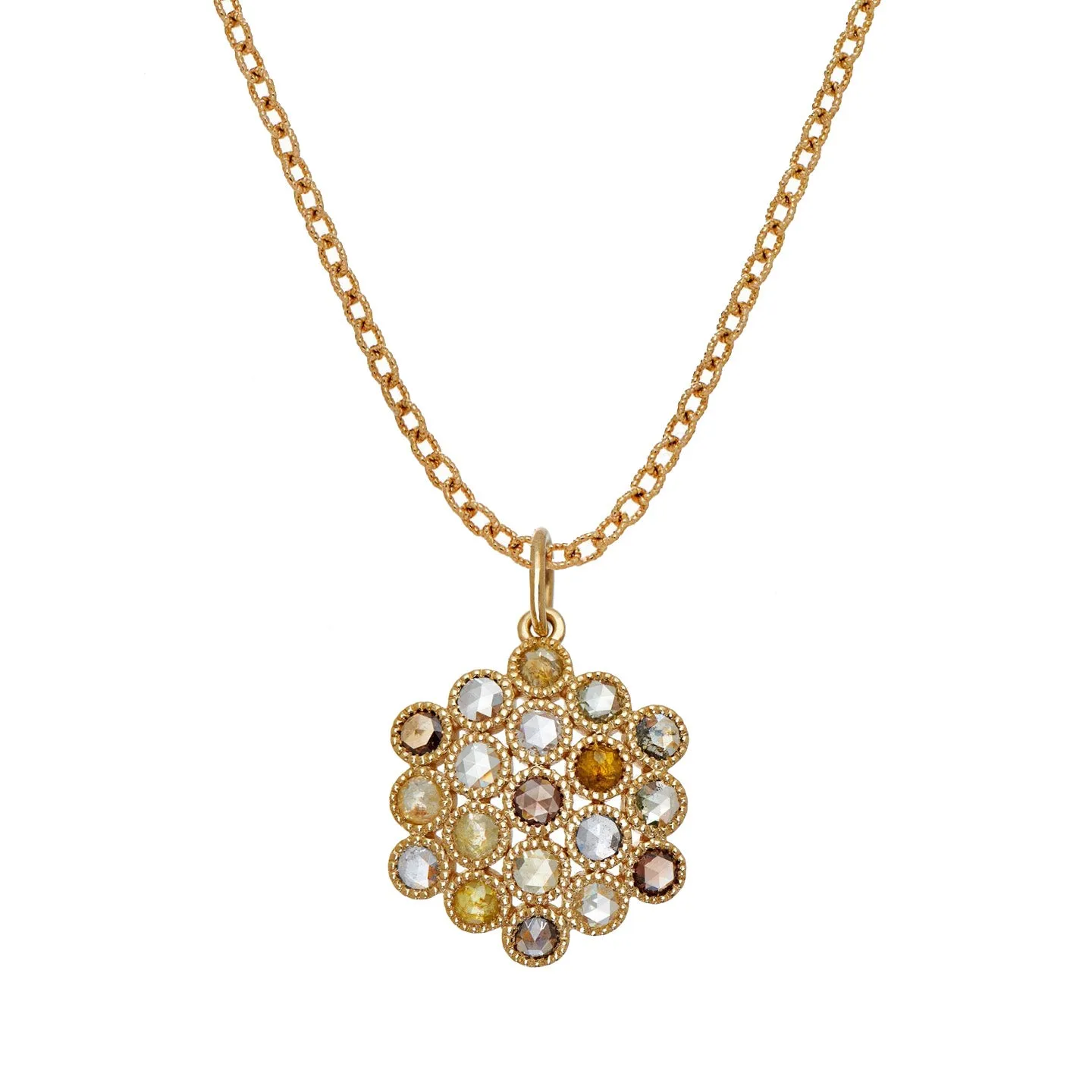 Josephine Multi-Color Diamond Pendant