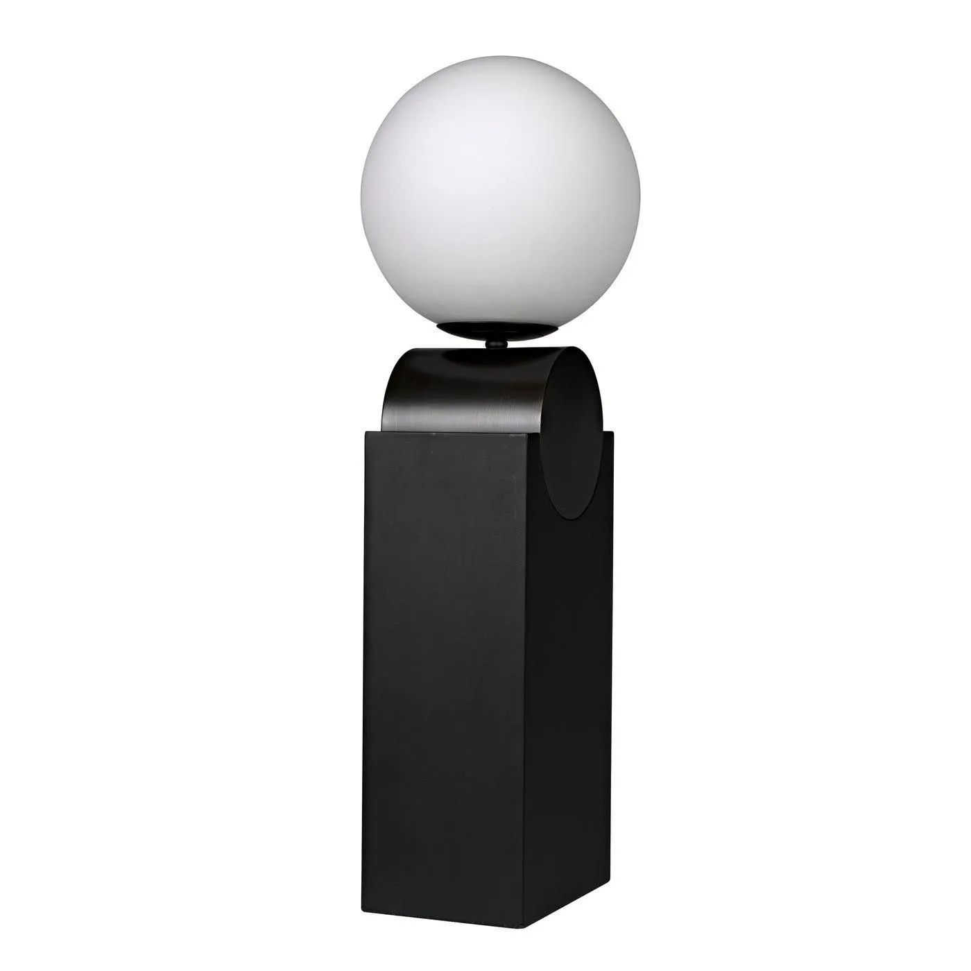 Kate Table Lamp, Black Metal with Antique Brass Accent