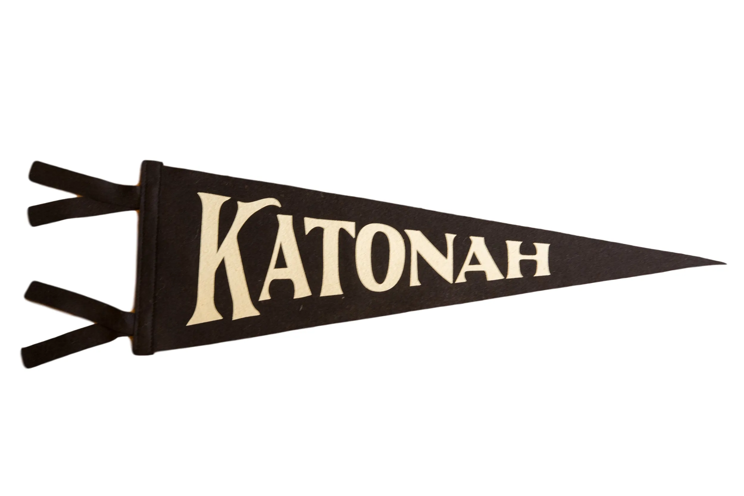Katonah NY Black Felt Flag Pennant