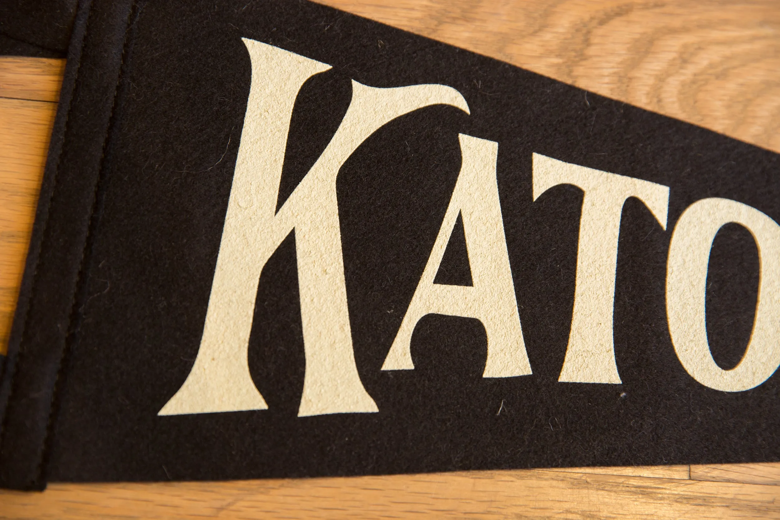 Katonah NY Black Felt Flag Pennant