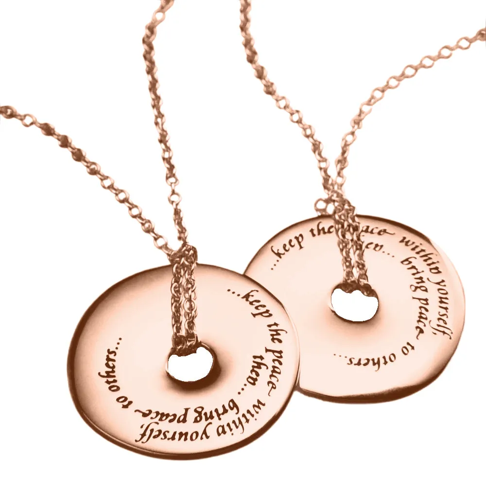 Keep The Peace Within Yourself  - Thomas A Kempis 14K Gold