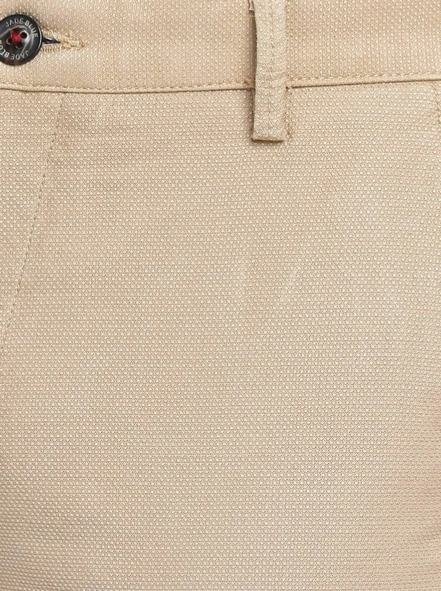 Khaki Solid Uno Fit Casual Trouser | JadeBlue