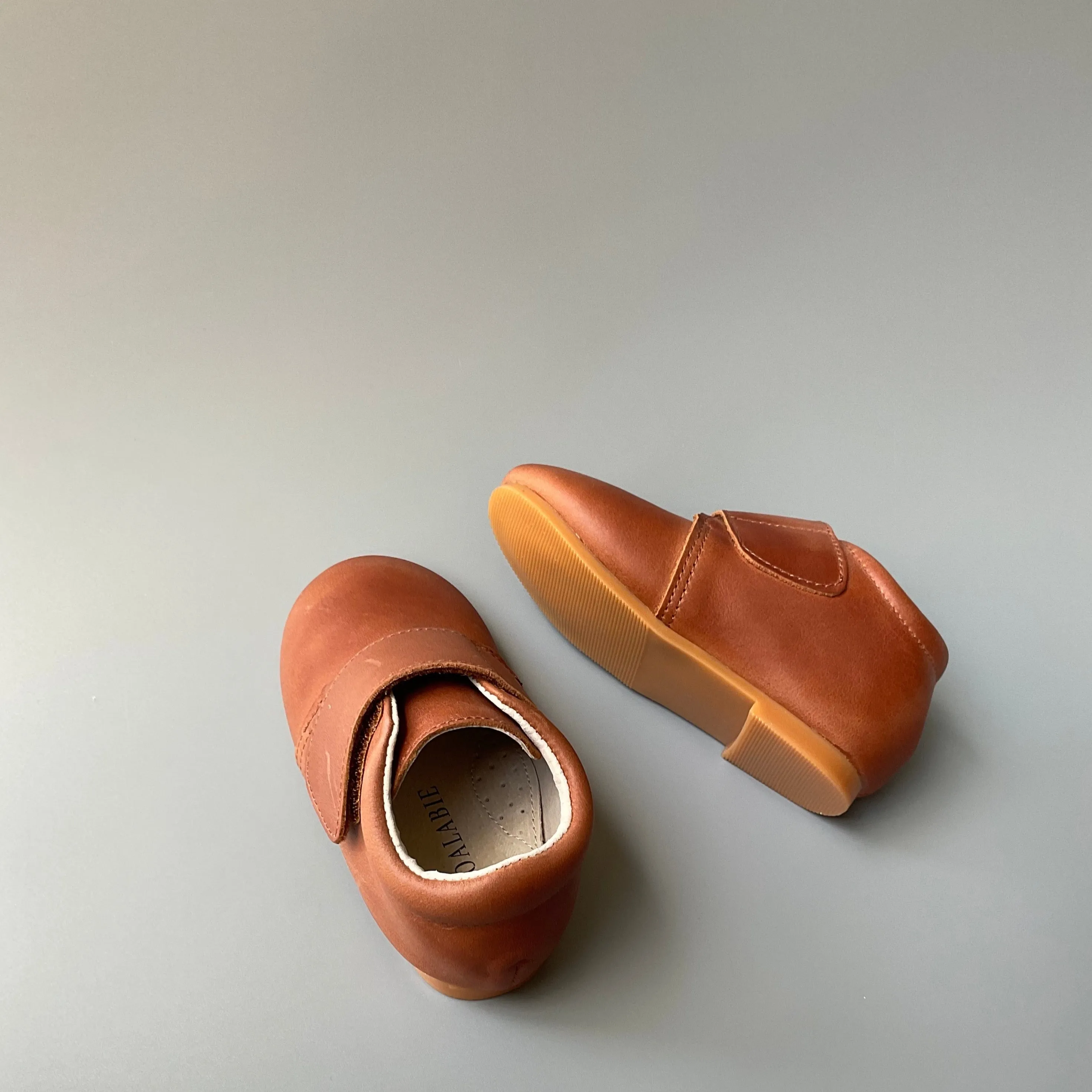 Kicks with Velcro - Dark Brown