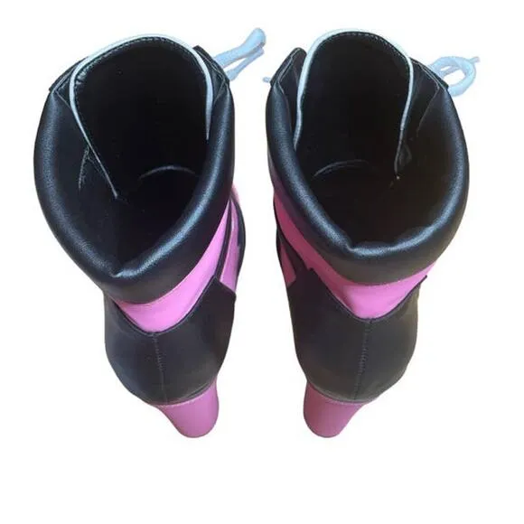Lady Go Diva Sporty Platform Ankle Boots - Size 8