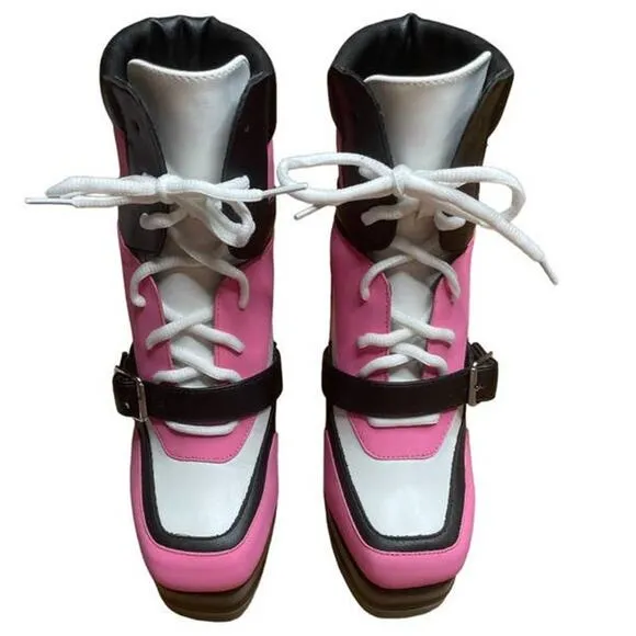 Lady Go Diva Sporty Platform Ankle Boots - Size 8