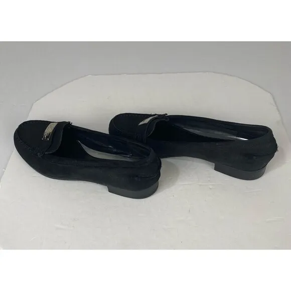 Lauren Ralph Lauren Shoes Womens size 10 B Leather Suede Black Loafer