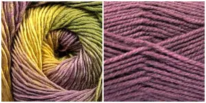 LAVENDER   LILAC FIELDS - Embossed Phoenix Vortex Shawl KIT