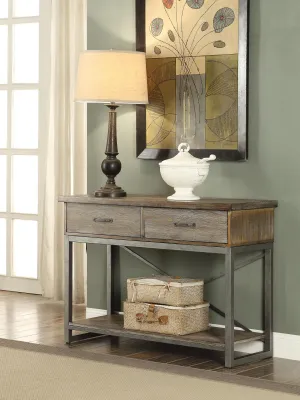 Lazarus Weathered Oak & Antique Silver Server
