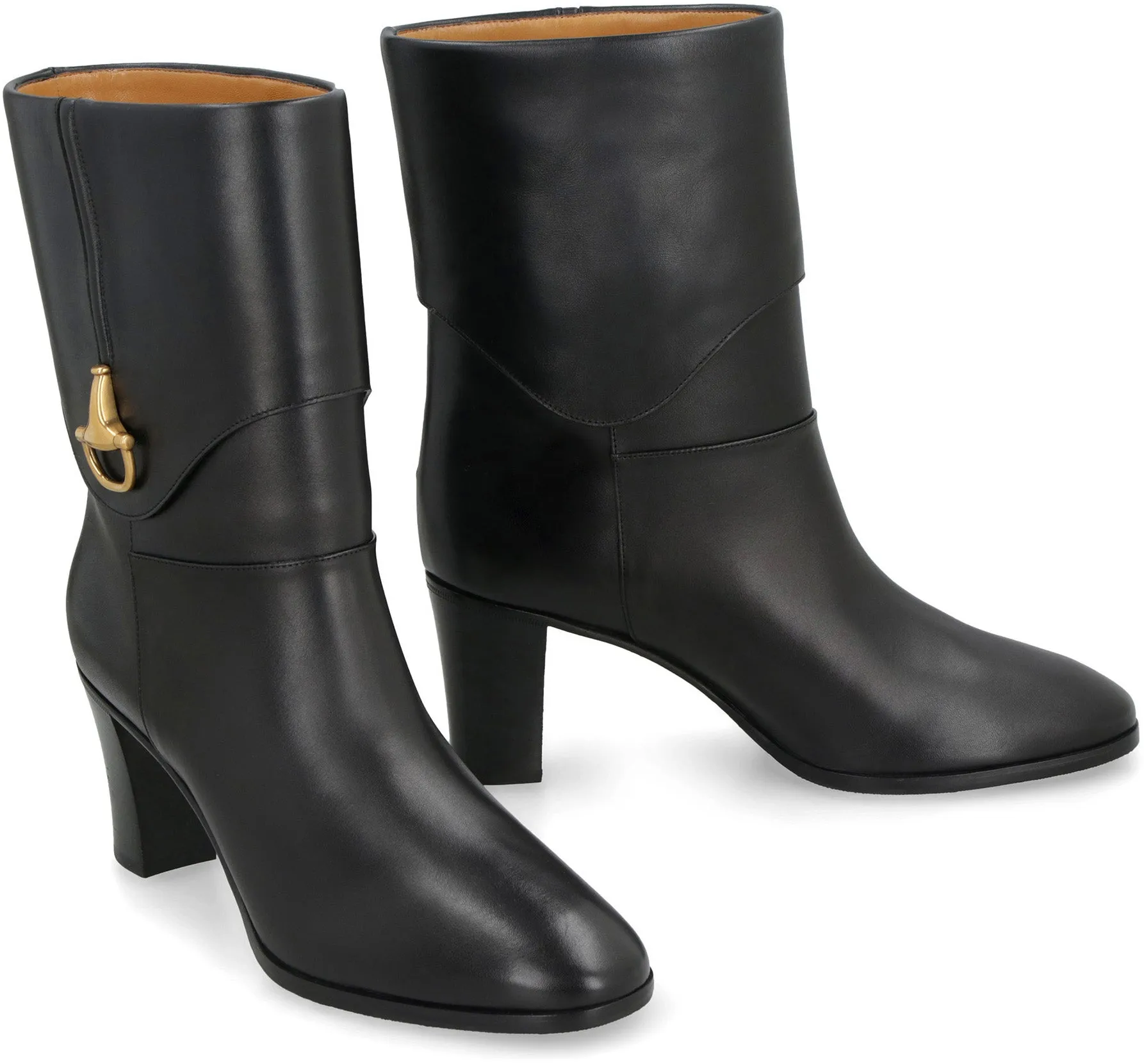 Leather ankle boots