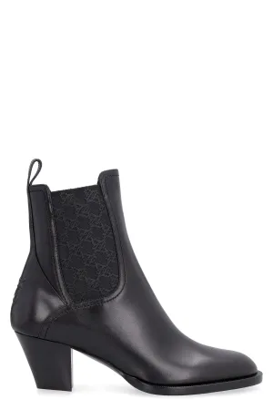 Leather ankle boots