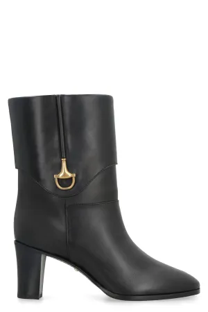 Leather ankle boots