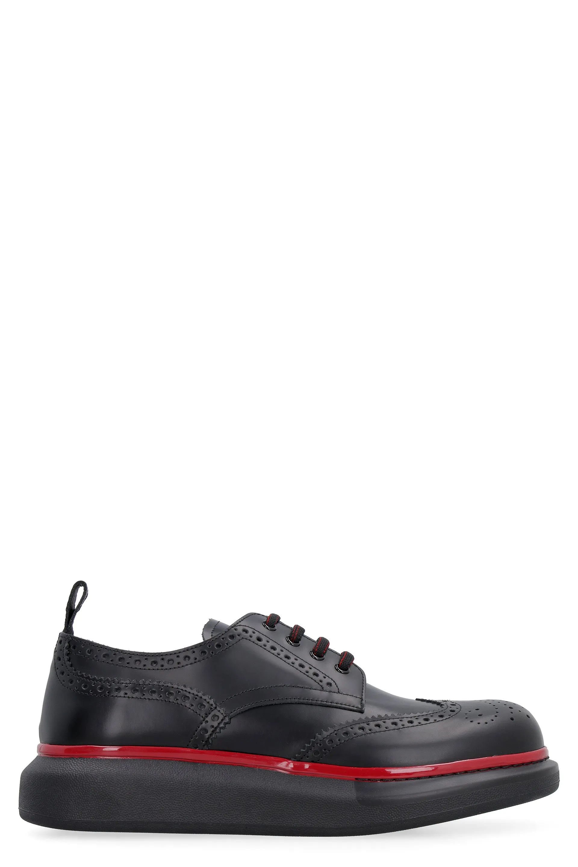 Leather brogue-shoes