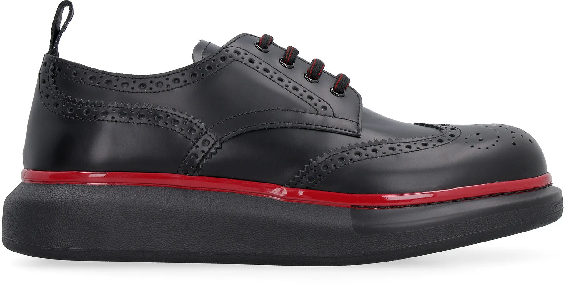Leather brogue-shoes