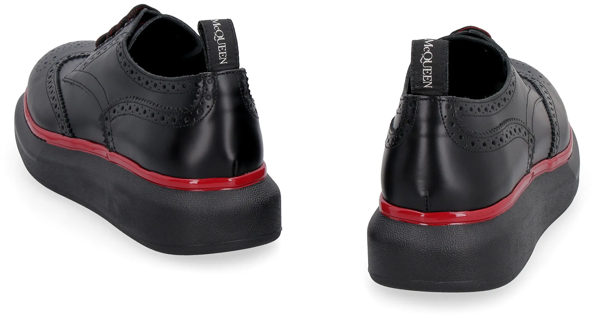 Leather brogue-shoes