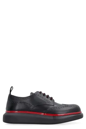 Leather brogue-shoes