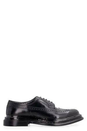Leather lace-up shoes