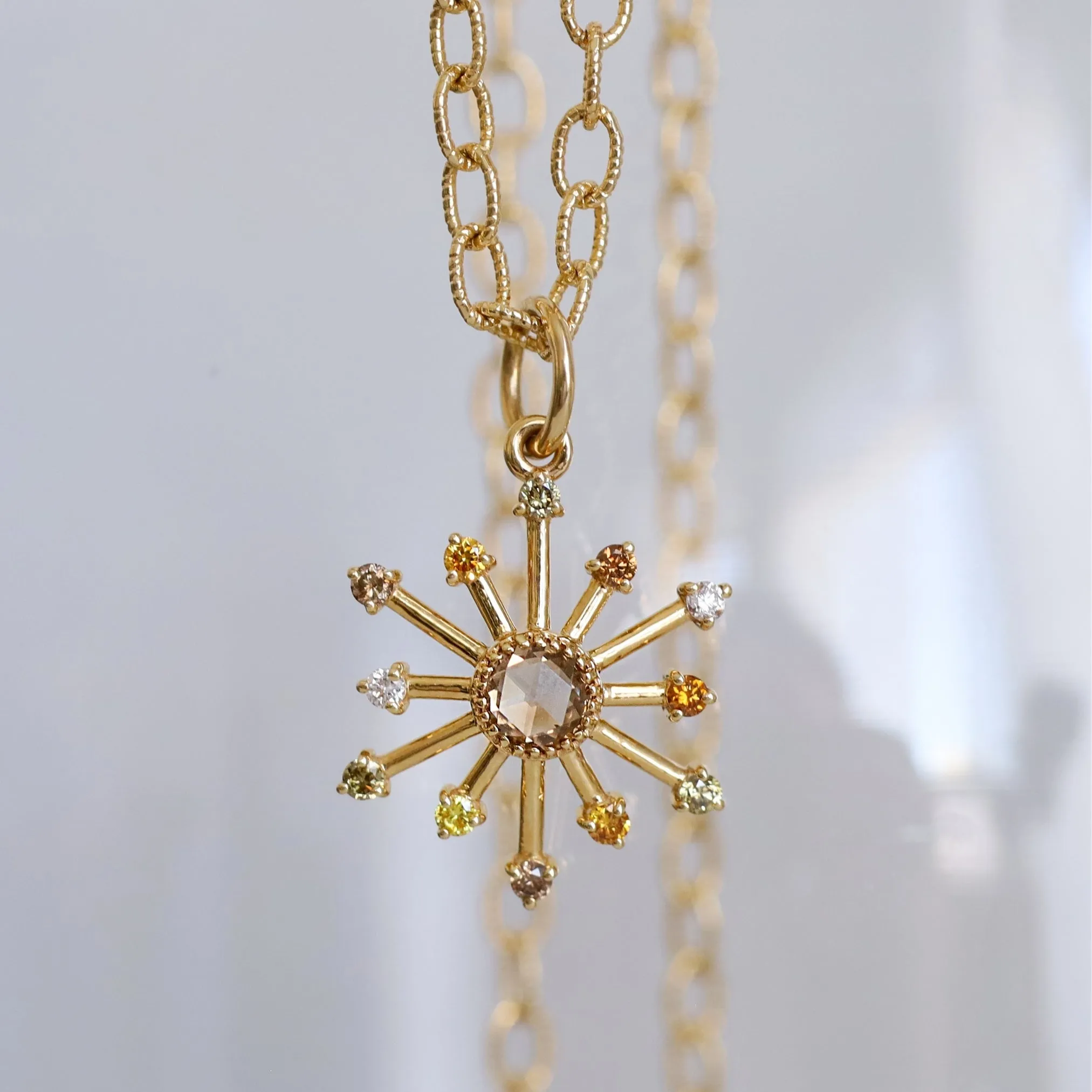 Leena Multi-Color Diamond Pendant