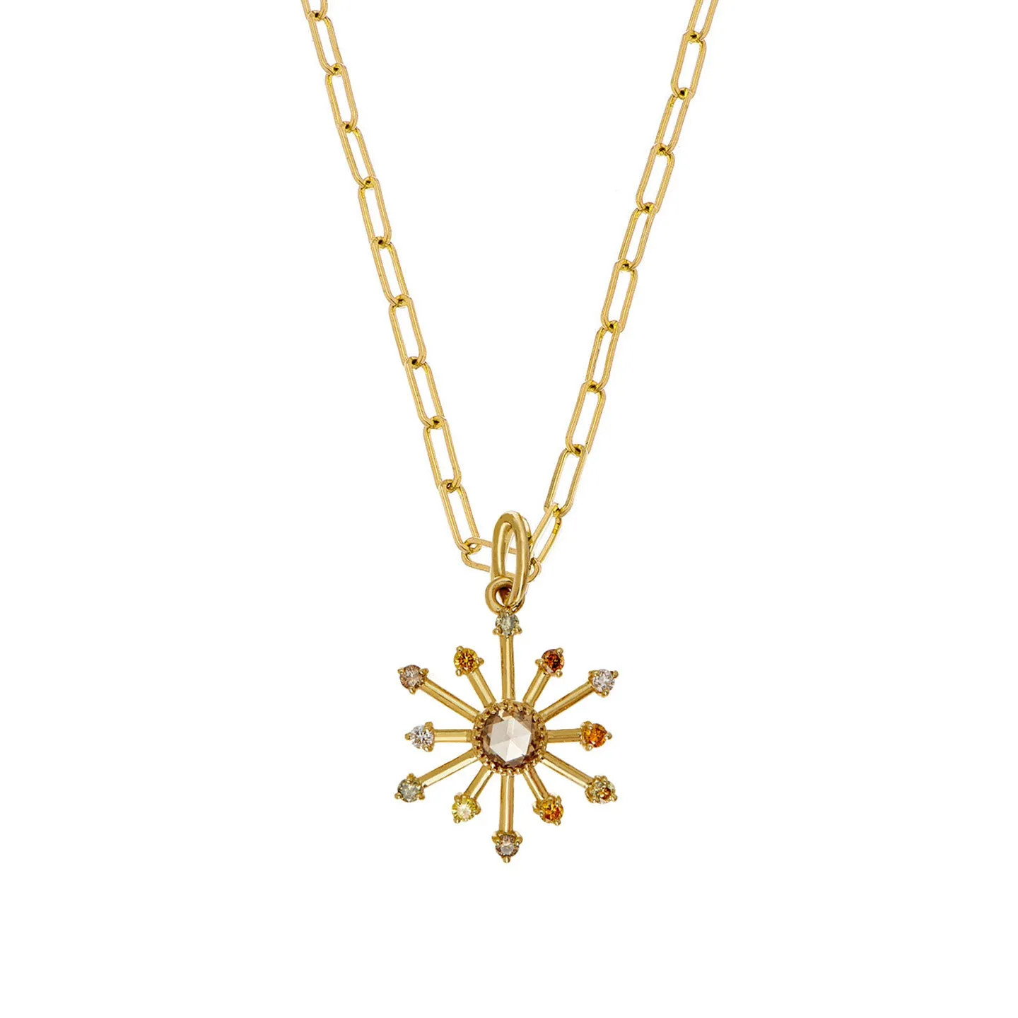 Leena Multi-Color Diamond Pendant