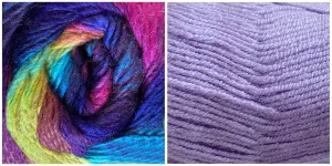 LILAC   MISTY - Falling Leaves Scarf YARN KIT