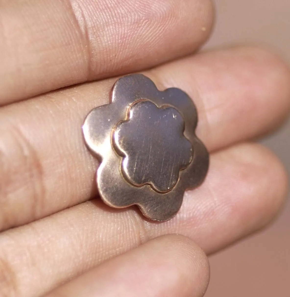 Little Flower 20mm with Embossed Flower Blanks Cutout for Enameling Stamping Texturing