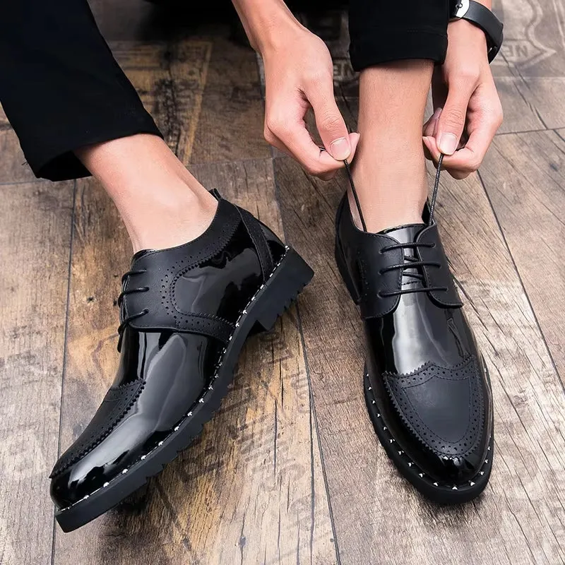 Loafers Shoes Lace Up Low Heel Platform Shoes