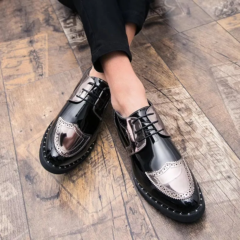 Loafers Shoes Lace Up Low Heel Platform Shoes