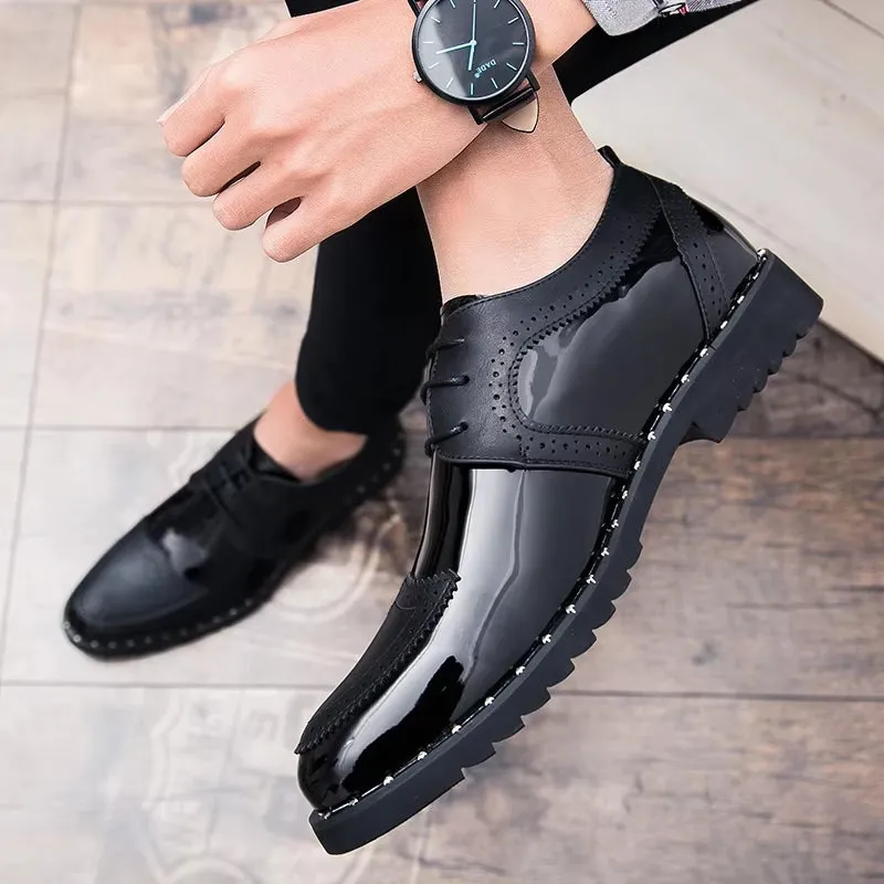 Loafers Shoes Lace Up Low Heel Platform Shoes