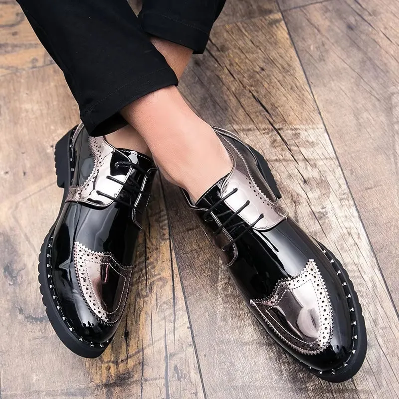 Loafers Shoes Lace Up Low Heel Platform Shoes