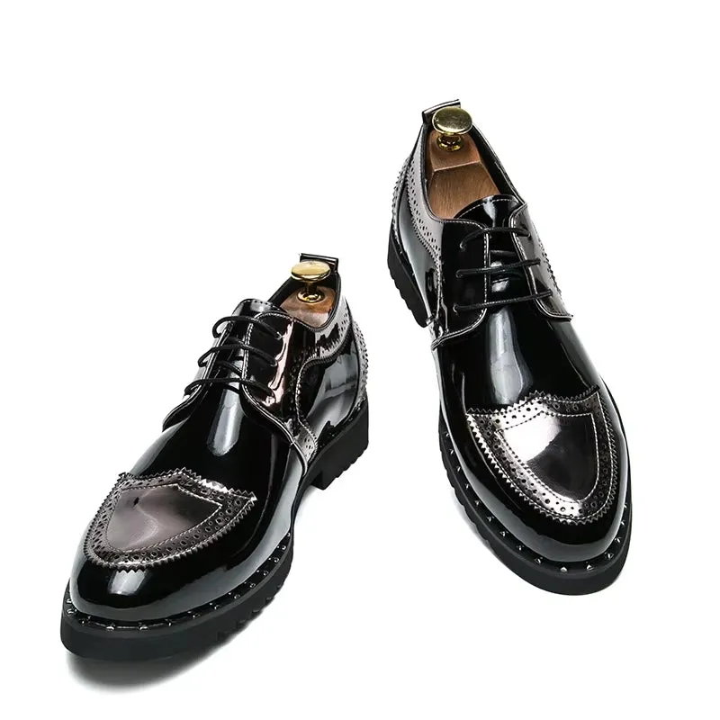 Loafers Shoes Lace Up Low Heel Platform Shoes