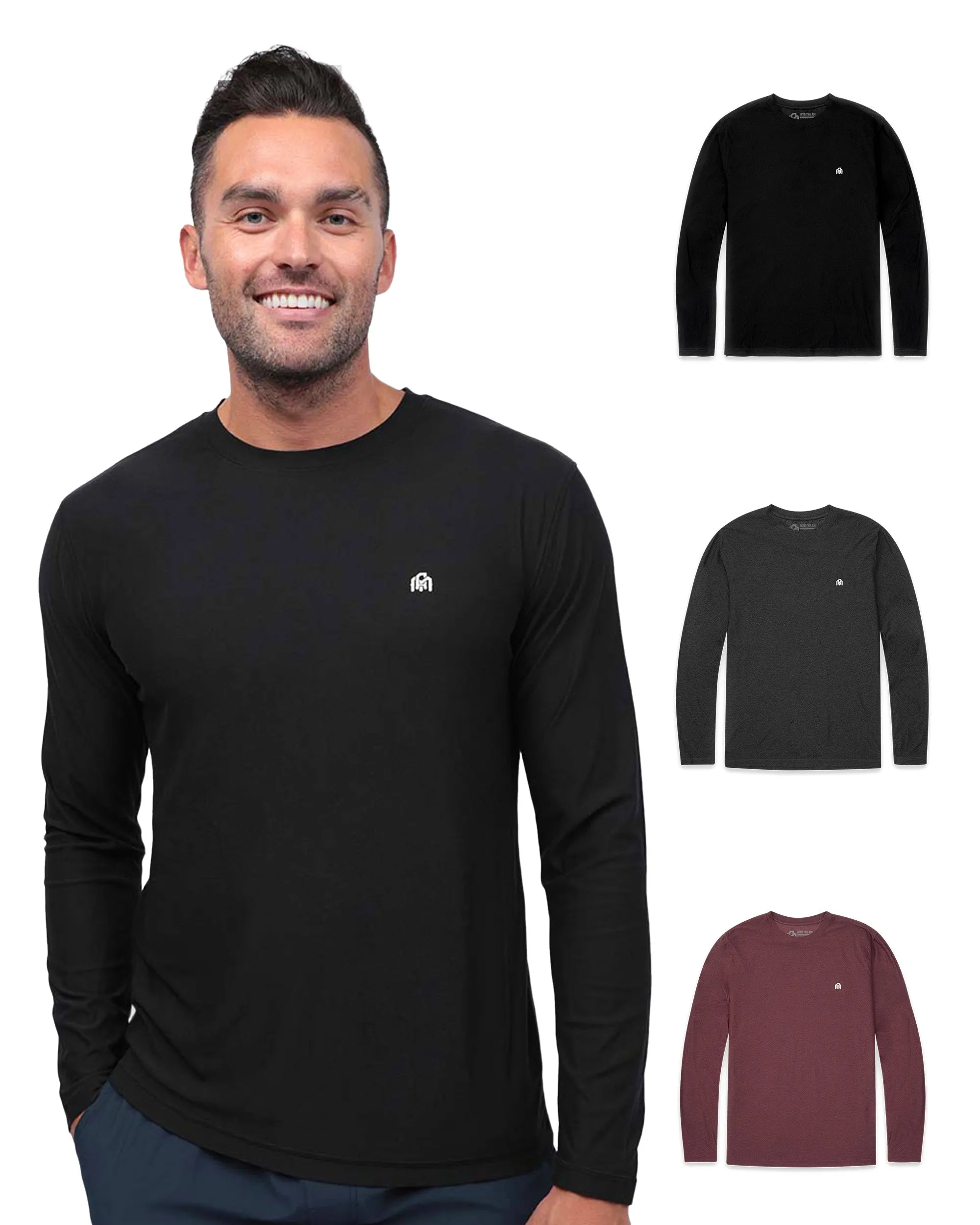 Long Sleeve Active Tee 3-Pack - Branded
