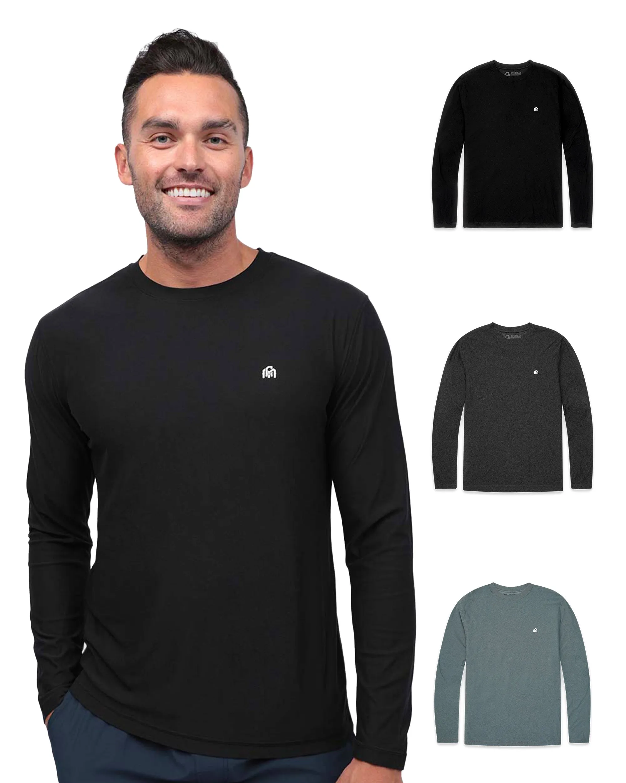 Long Sleeve Active Tee 3-Pack - Branded