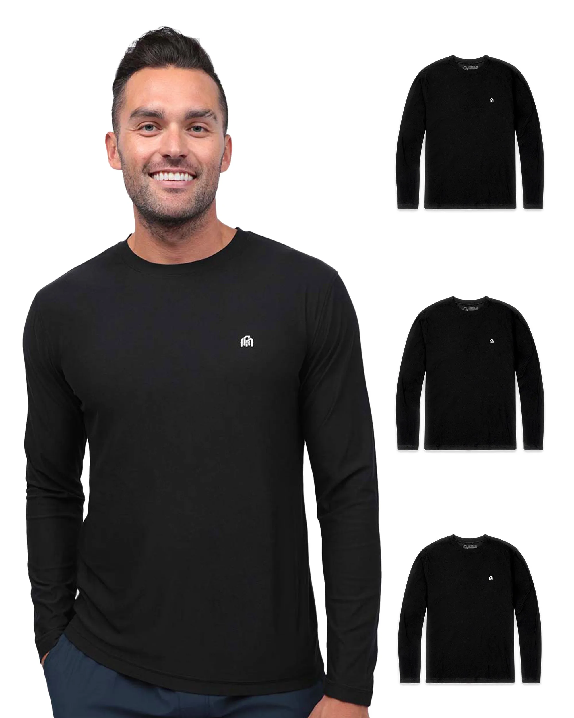 Long Sleeve Active Tee 3-Pack - Branded